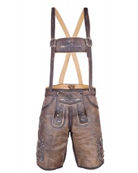 Bavarian Short German Lederhosen Dark Brown