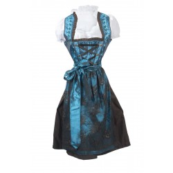German Vintage Traditional Dirndl Dress Blue