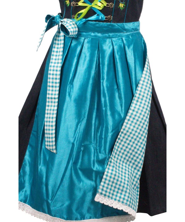 German Dirndl Dress Blue 2 Way Flip Apron