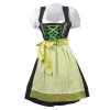 Midi Dirndl Dress Green 2 Way Flip Apron