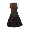 Vintage Midi Dirndl Dress Black Gold