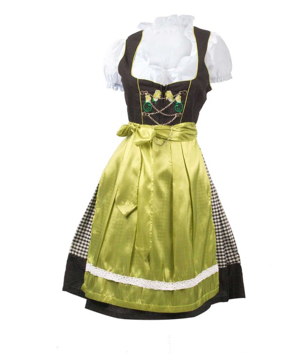 German Dirndl Dress Vintage Green