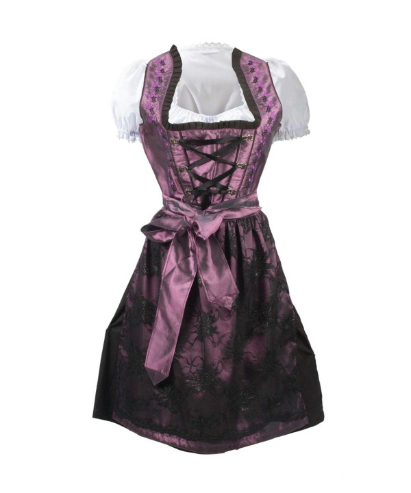 German Traditional Dirndl Dress Purple