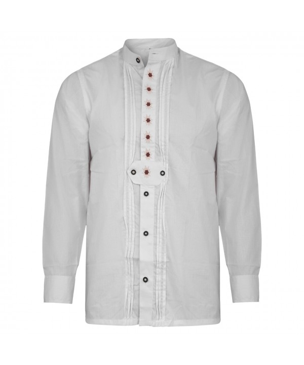 Bavarian Embroided Slim Fit Shirt White