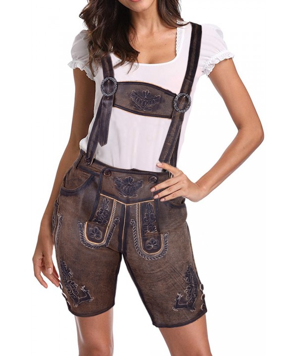 Dark Brown Women Authentic Lederhosen