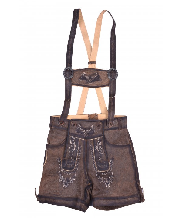 Authentic Women Lederhosen Real Shaded Brown