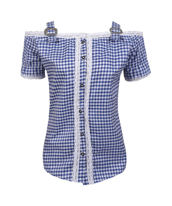 Ladies Bavarian Shirt Blue