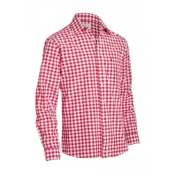 Shirt Small Checkered Dark Red