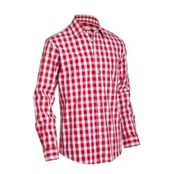 Bavarian Checkered Shirt Dark Red