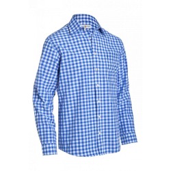 Shirt Small Checkered Cobalt Blue