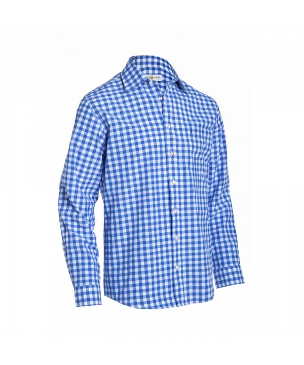 Shirt Small Checkered Cobalt Blue