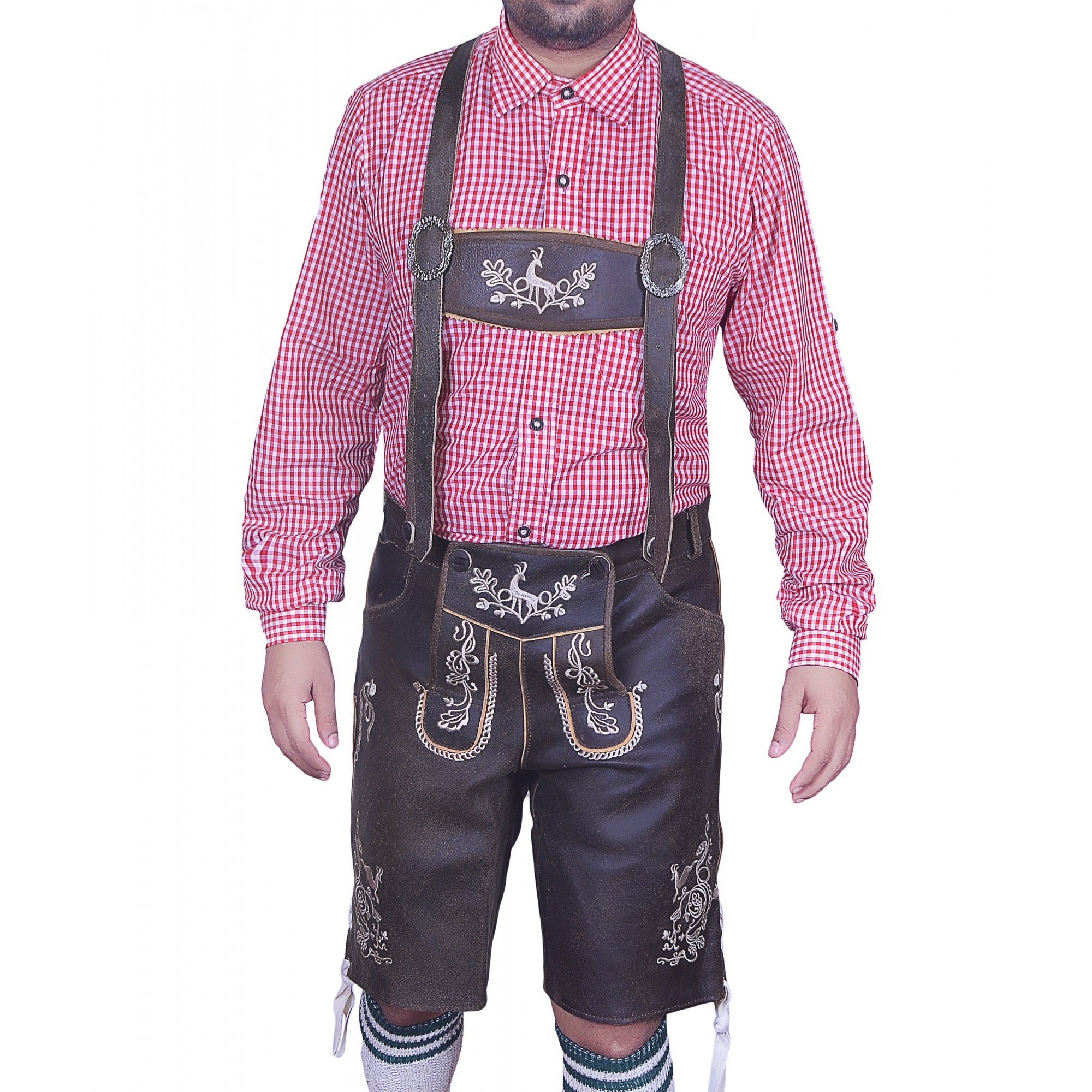 Bavarian Authentic Lederhosen Wild Brown Lederhosen Wears