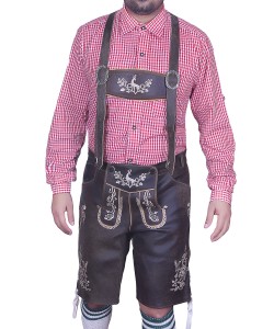 Bavarian Authentic Lederhosen Wild Brown