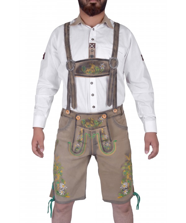 Authentic Herren German Lederhosen Beach