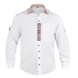 Embroidered Trachten White Shirt