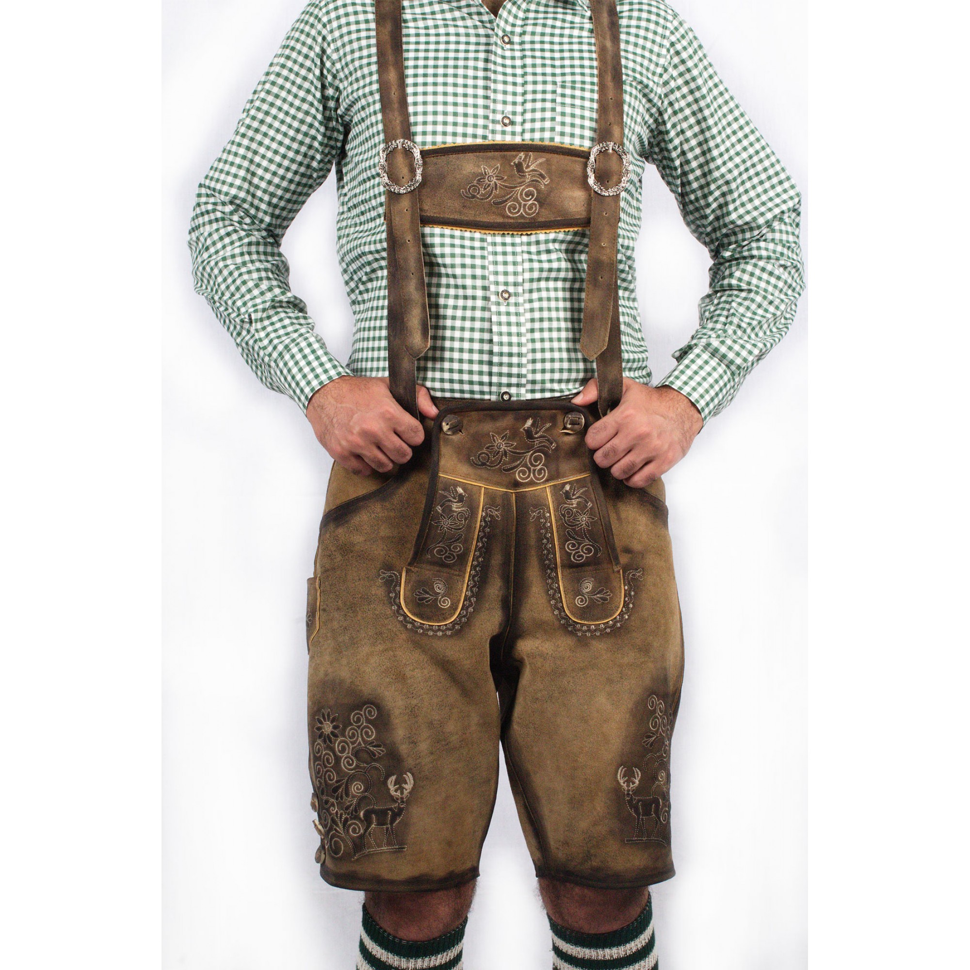 Mens Suede Leather Traditional Lederhosen UK SIZE 34" EUR 50.