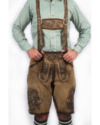 Bavarian Short Lederhosen Real Shaded Brown