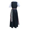 Maxi German Dirndl Long Cherry Black