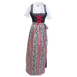 Maxi German Dirndl Long Cherry Black