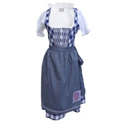 Wensky Midi Denim Dirndl Blue Check