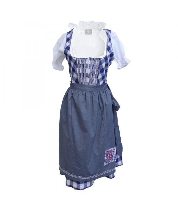 Wensky Midi Denim Dirndl Blue Check