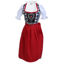 Traditional German Dirndl Black Red