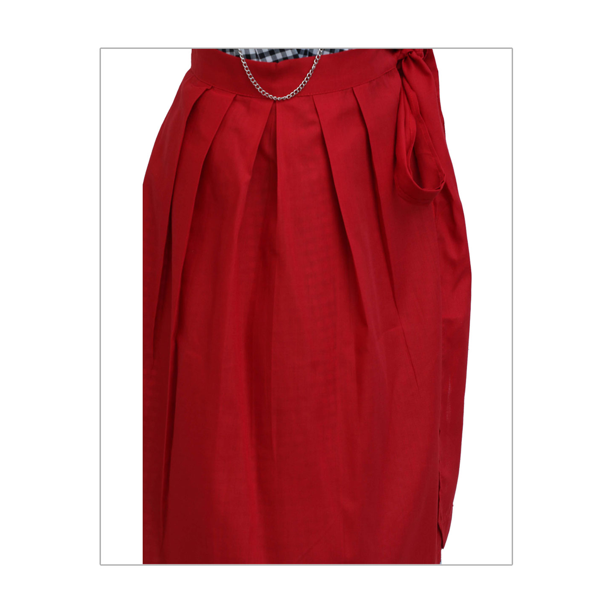 Dirndl Dress Red Black – Traditional German Costume, Calf-Length, Made In Germany