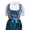 Checkered Midi Dirndl Eva Satin Blue