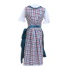 Checkered Midi Dirndl Eva Satin Blue