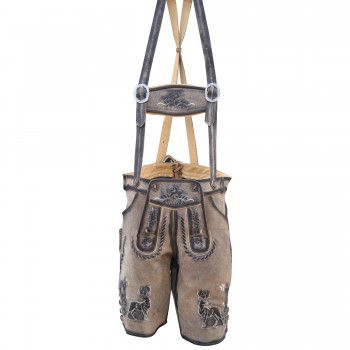 Trachten German Lederhosen Shaded Wild Brown
