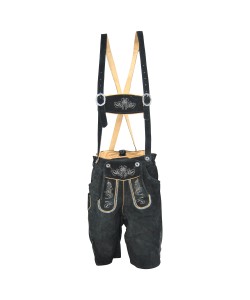 Traditional German Authentic Lederhosen Black