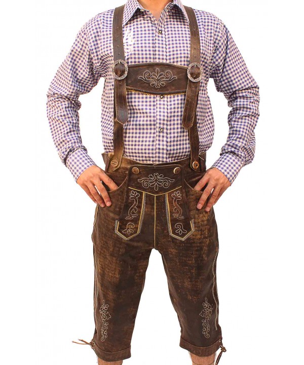 Knee Length Bundhosen Wild Brown Authentic Lederhosen Dirndl Wears