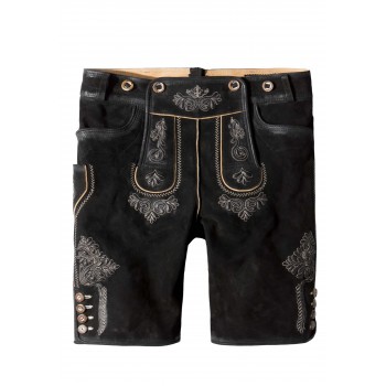 Men’s Lederhosen - Authentic Black Bavarian Lede...